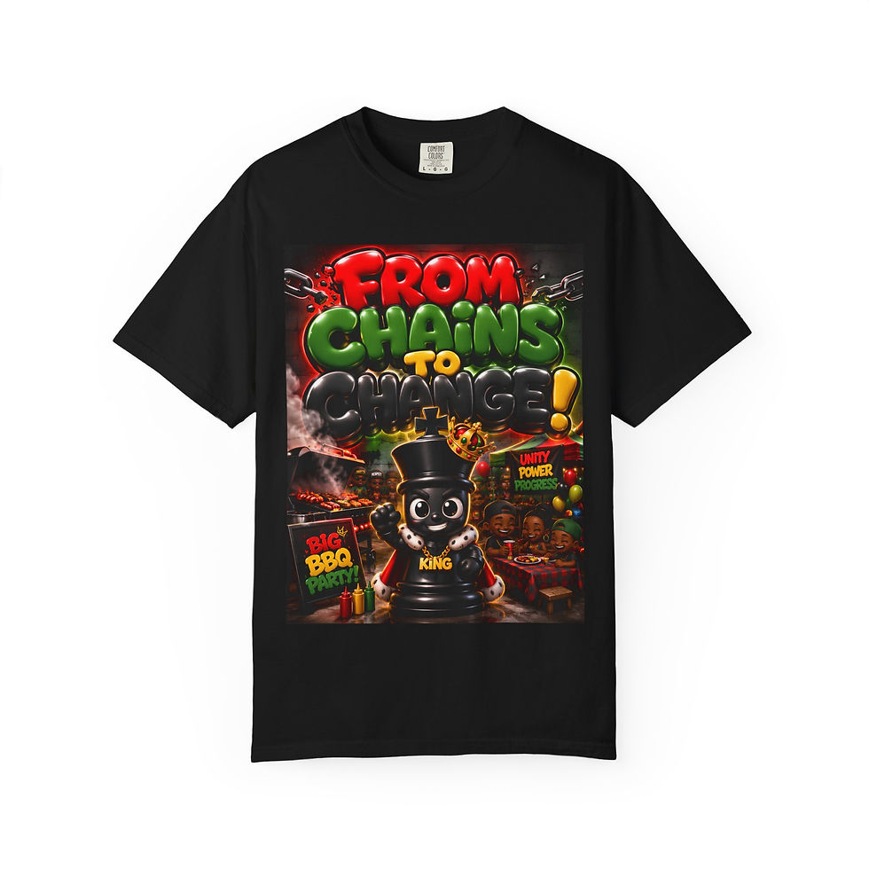Thumbnail: From Chains to Change T-Shirt — Bold BBQ Streetwear Graphic Tee