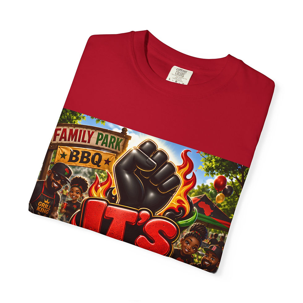 Thumbnail: It's Us For Me Graphic T-Shirt – Afrocentric BBQ Block Party Design