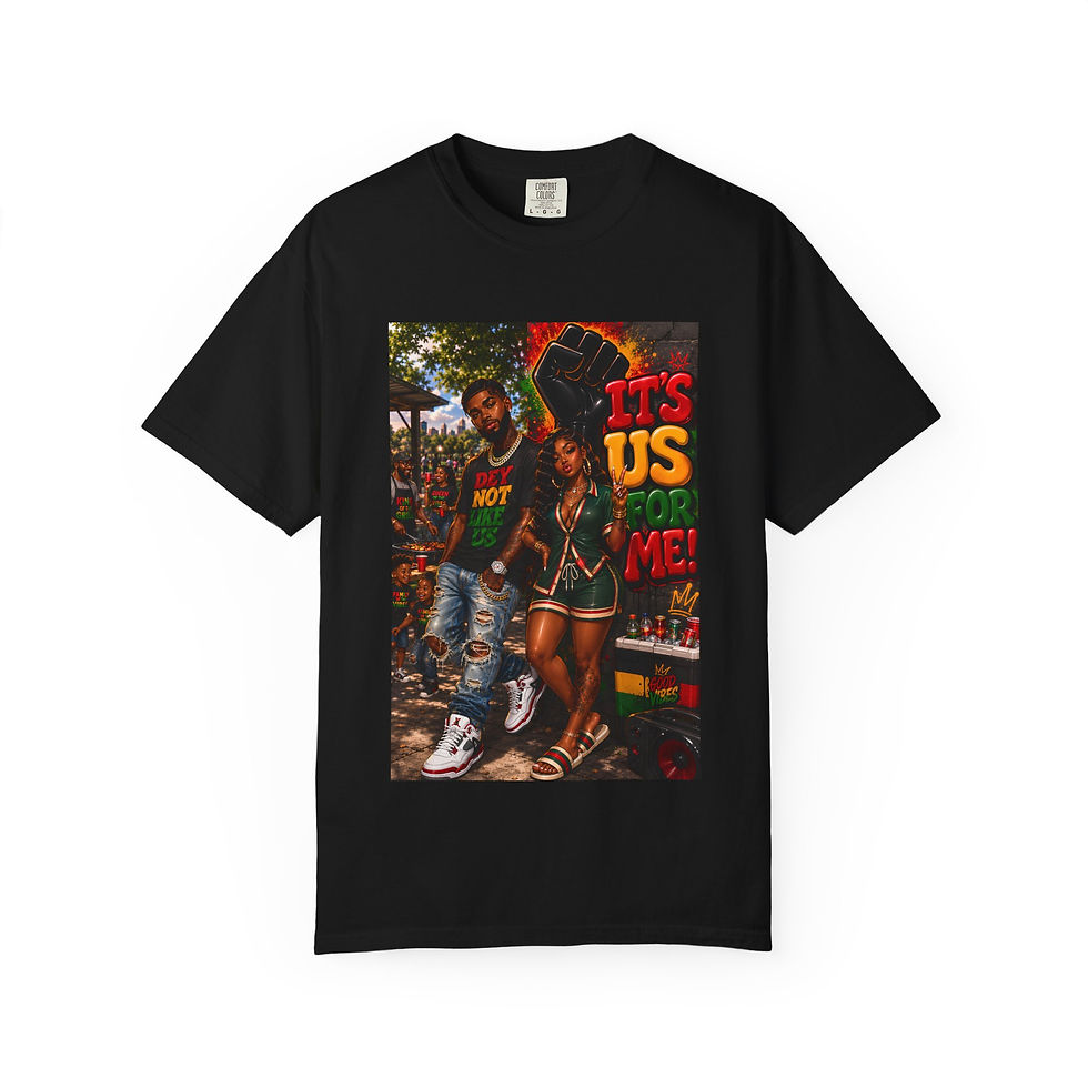 Thumbnail: Graphic T-Shirt — "It's Us Not For Men" Vintage Urban Couple Design