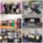 Collage of photos from 202 and 2021 including online board meetings and Walsall For All recieving an award