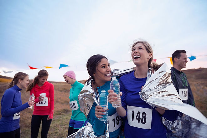 Smile of Victory after marathon