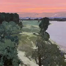 Rosa in der ferne painting by Michael Sichelschmidt