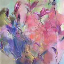 Magnolia susan painting by Gwyn Griffin