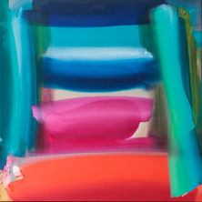 MARSTALL PAINTING WITH BLUE, PINK AND ORANGE Gemälde von Ptolemy Mann
