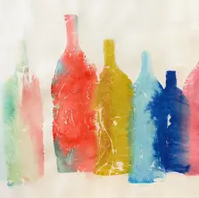 BOUTEILLES painting by Cyril Mariaux
