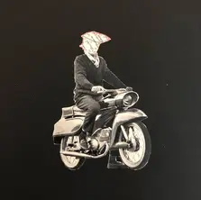 Mobylette collage by Cyril Mariaux