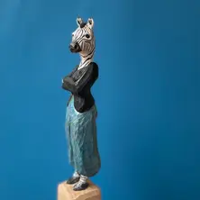 Miss Zebra sculpture by Katharina Haebler