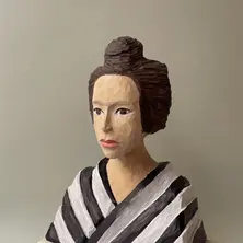 BÜSTE GEISHA I sculpture by Katharina Haebler