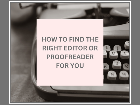 How do you find an editor or proofreader you can trust?