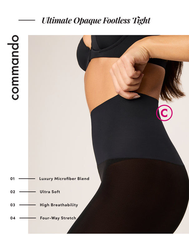 Thumbnail: Commando Ultimate Opaque Footless Tight