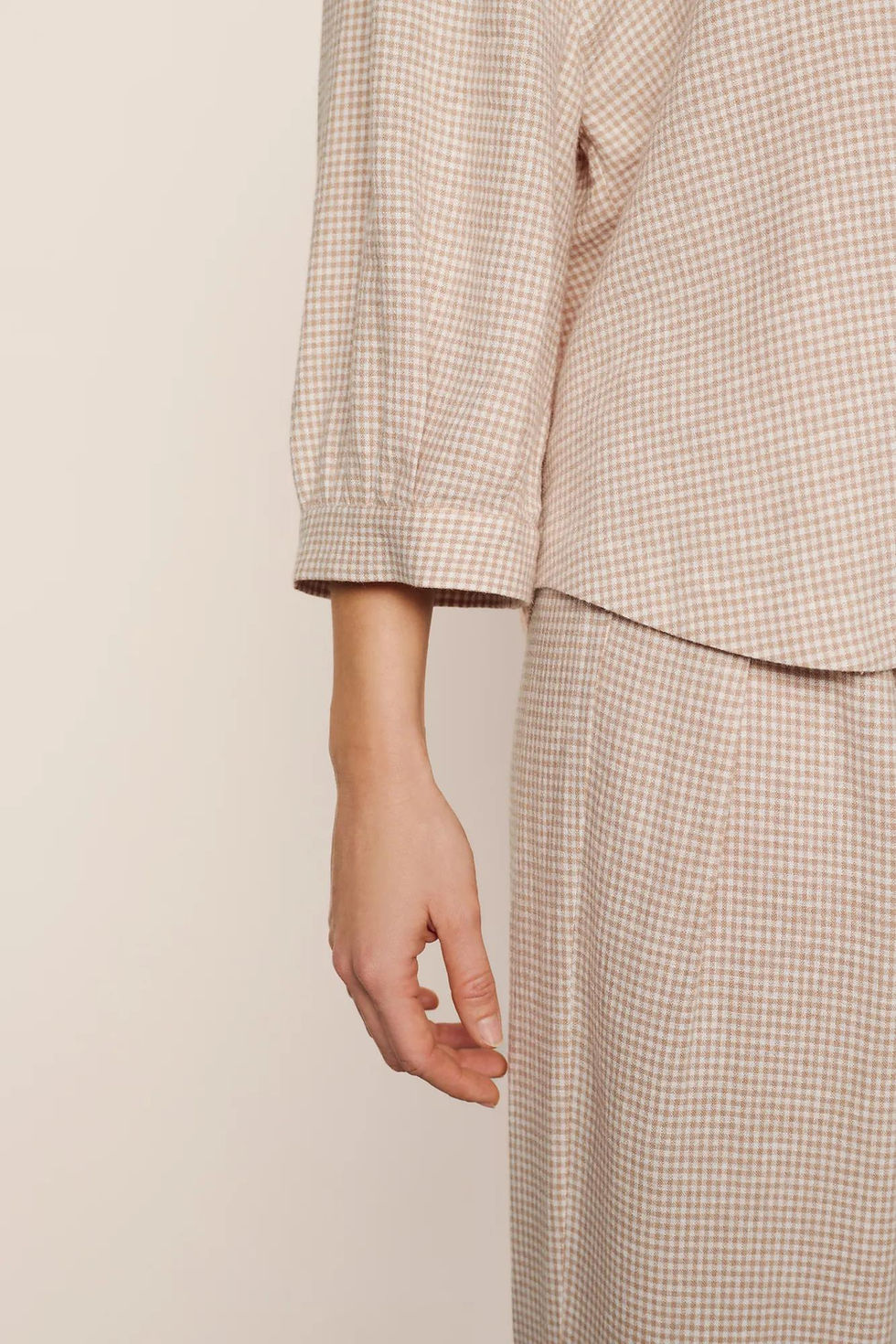 Thumbnail: Eberjey Linen Blend Relaxed Quarter Sleeve Top