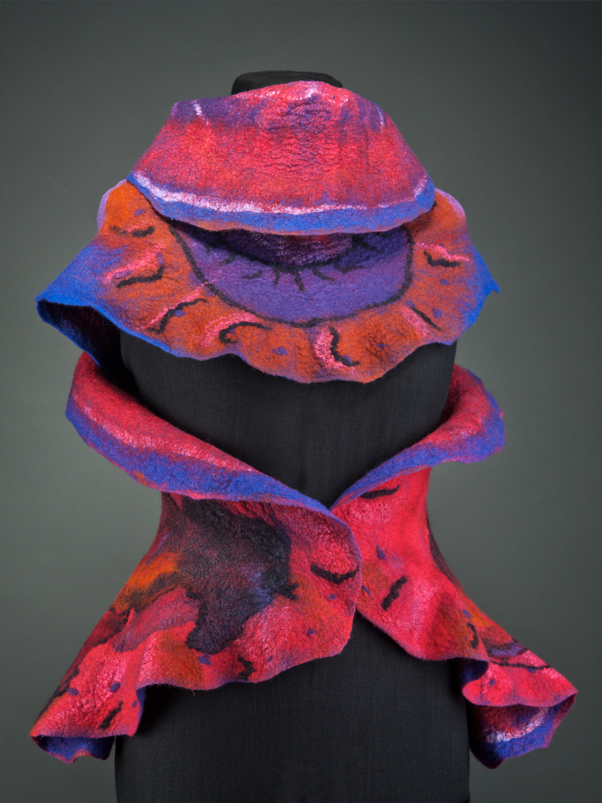 Black Horse Nuno Felted Scarf