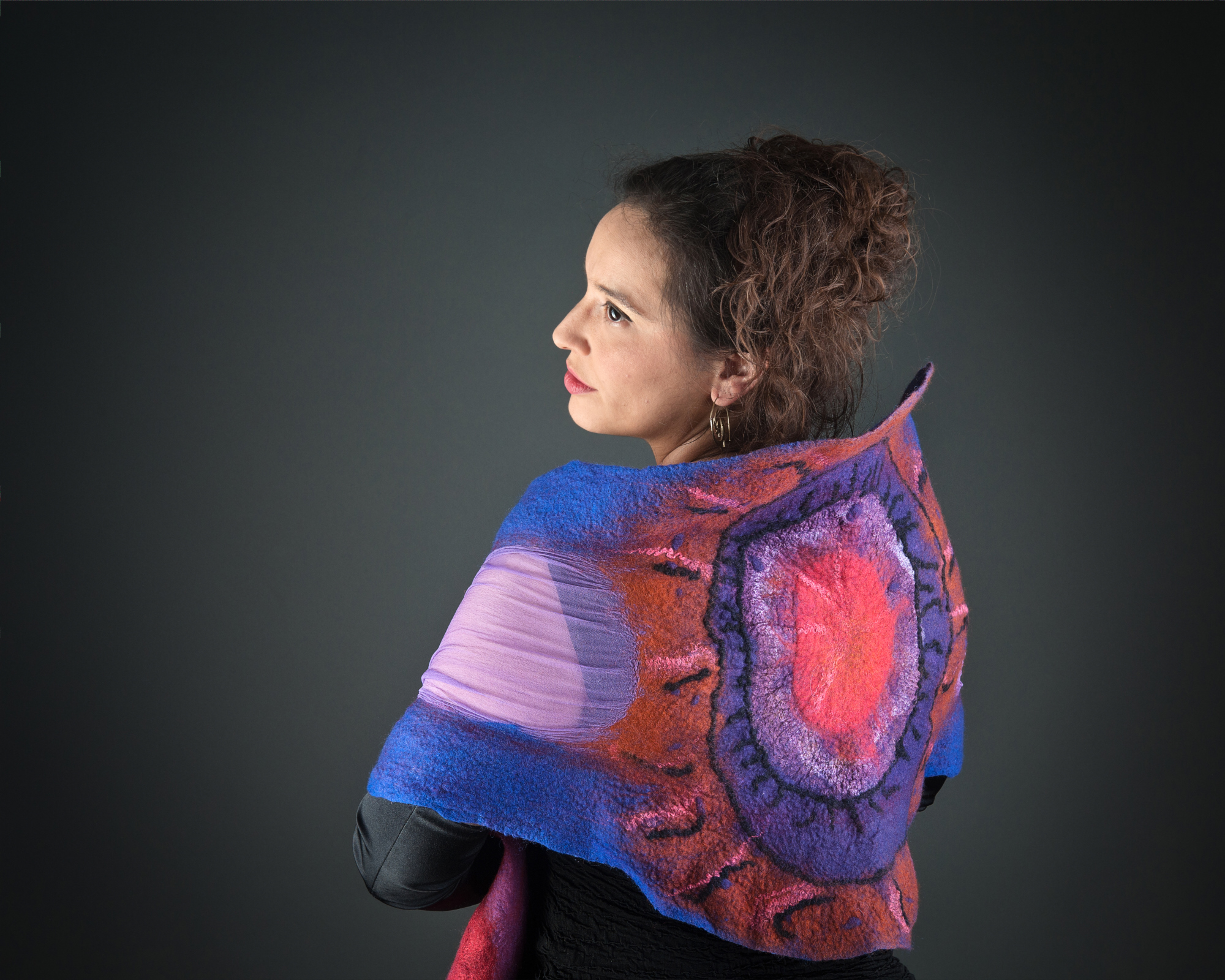 Black Horse Nuno Felted Scarf
