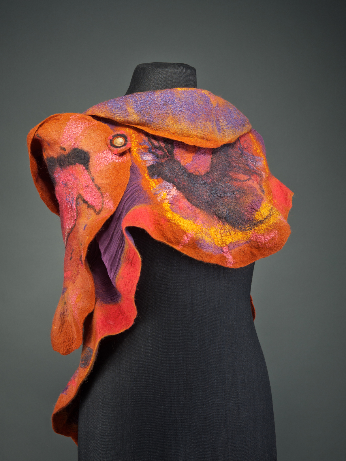 Black Stag Nuno Felted Scarf