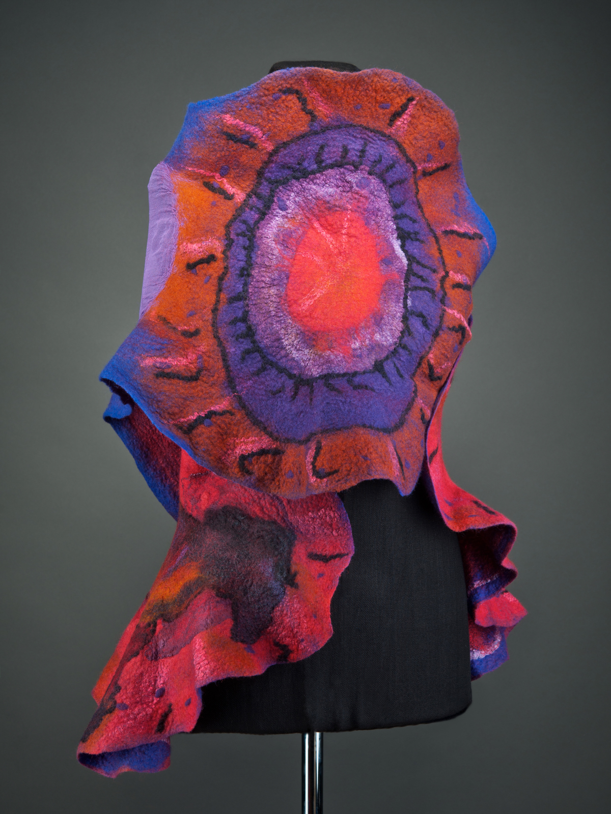 Black Horse Nuno Felted Scarf