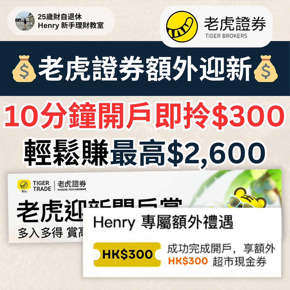【$2,600老虎證券開戶優惠】老虎證券安全嗎?開戶詳細教學/手續費|額外$300HKTVMALL禮券|老虎證券開戶迎新優惠