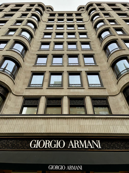 760 Madison Ave building with GIORGIO ARMANI sign