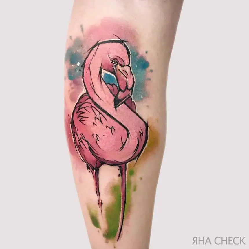 Tatuaggi di fenicotteri tat-too.tv