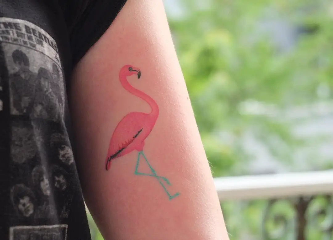 Fenicottero tatuaggio tat-too.tv