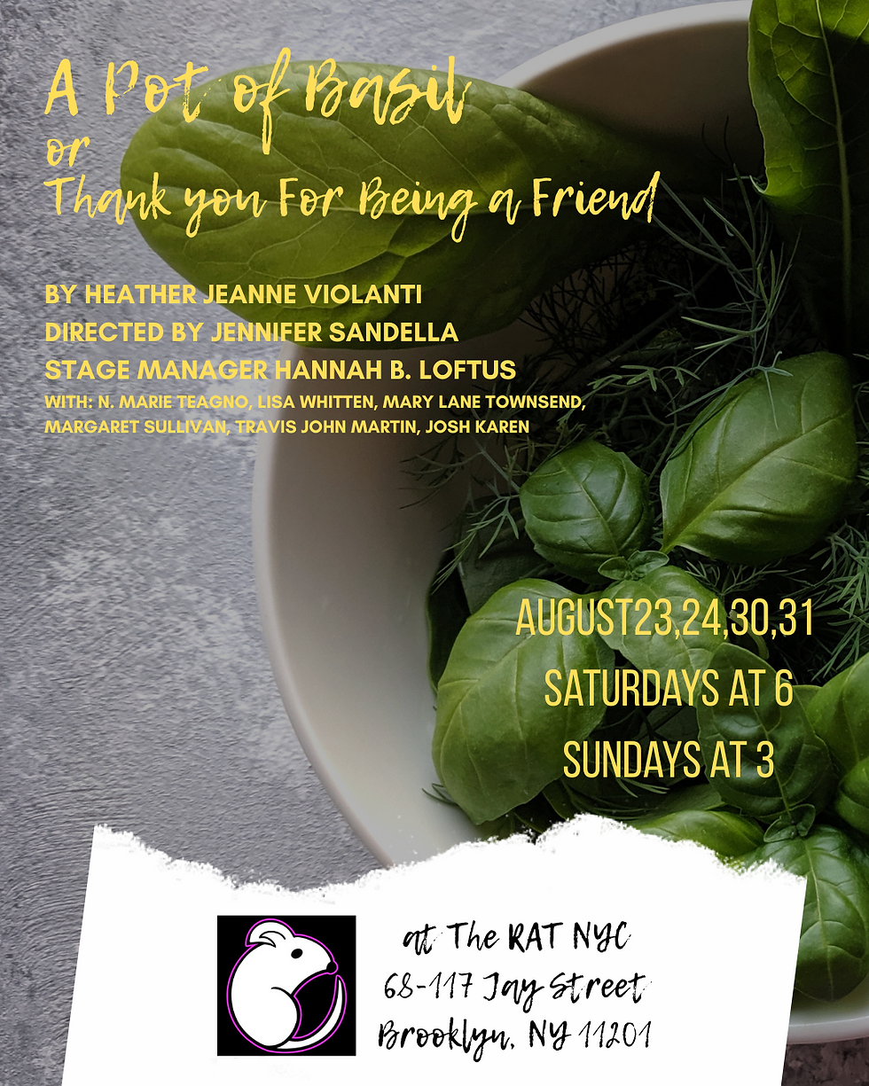 🪴A Pot of Basil, or, Thank You For Being a Friend🪴