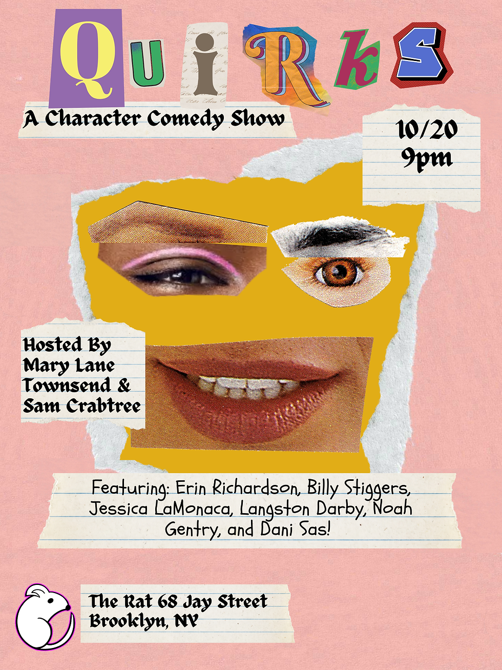 ποΈπ QUIRKS: A CHARACTER COMEDY SHOW ποΈπ
