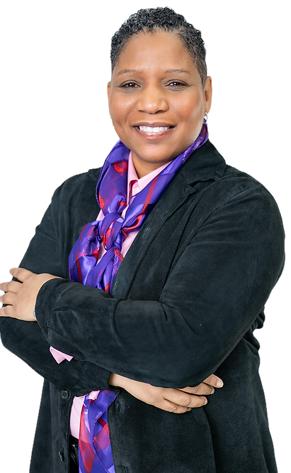 Tara Gibson for Brevard County School Board, District 1: A person with short hair, wearing a black jacket, pink shirt, and a purple-patterned scarf, smiles with arms crossed.