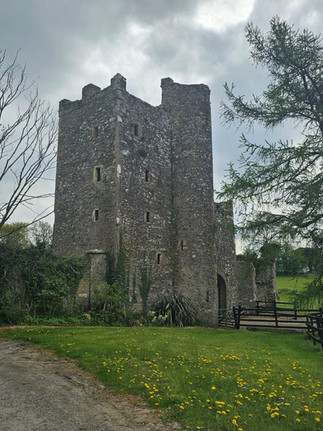 This castle was now just some farmer's driveway and grain storage