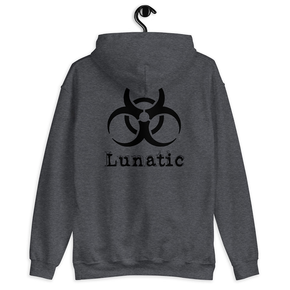 Thumbnail: Lunatic H&H Unisex Heavyblend Hoodie - Black Print
