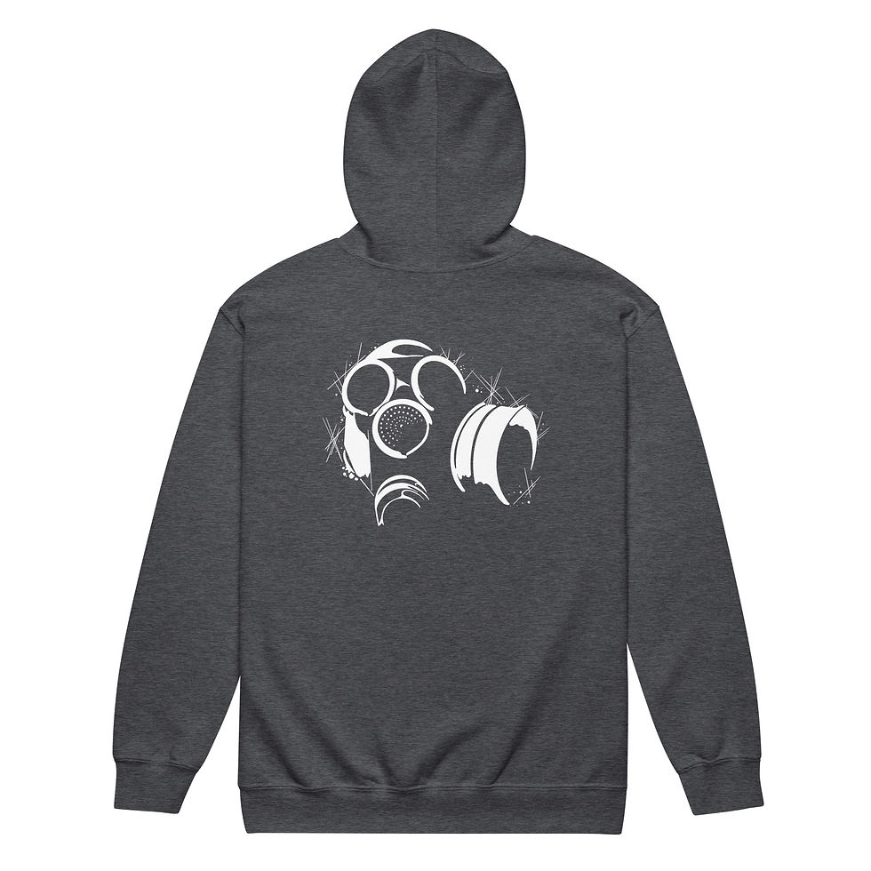Thumbnail: Lunatic Unisex Heavy Blend Zip Hoodie - White Print