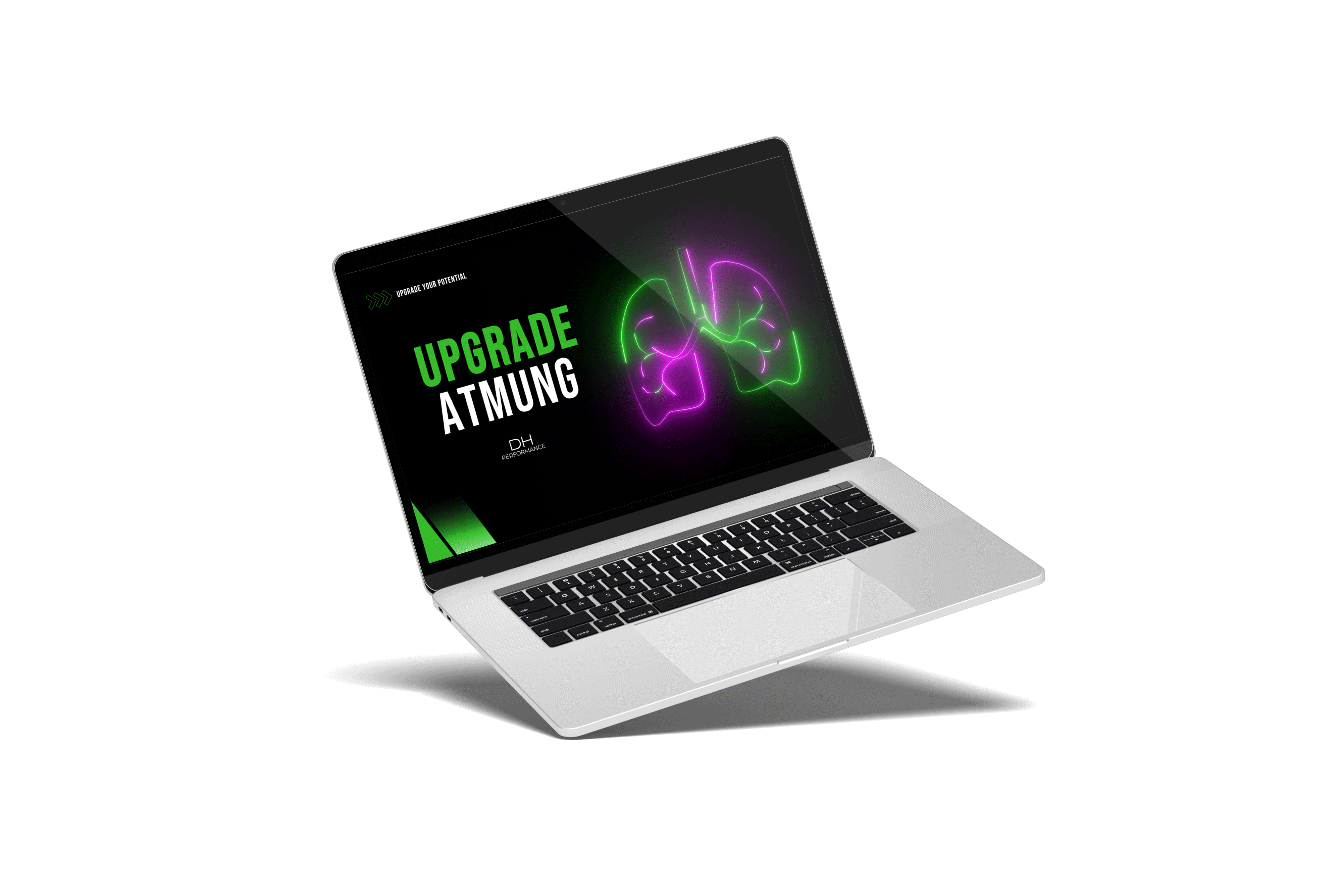 Laptop-Ansicht des Online-Kurses Upgrade Atmung: Theorie- und Praxisteile