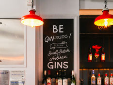 A picture of a handwritten chalkboard in a pub, at the Royal Oak, independent pub, in Pimlico, London