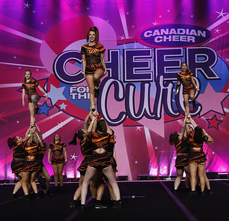 Cheerleaders from Tigers Athletics, Niagara's Cheerleading and Tumbling, St. Catharines, ON