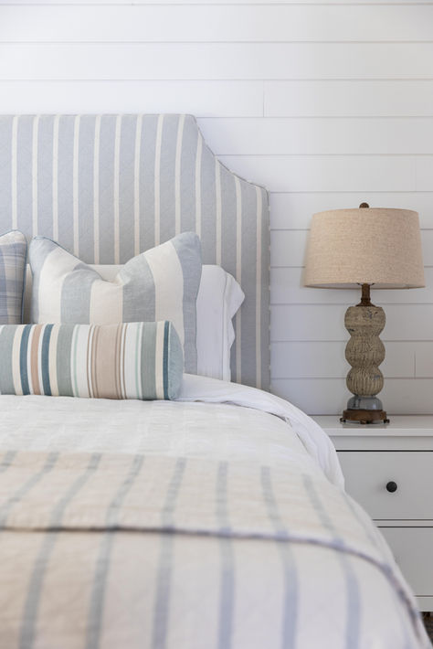 Bedroom, Cottage Interior Design with white and blue, cottage chic style, by Simply White Interiors