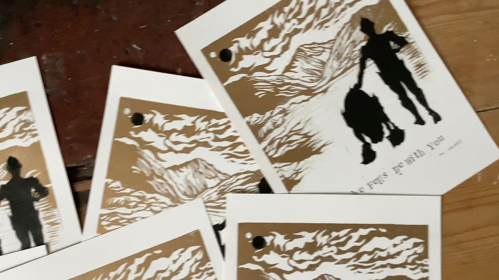 Thumbnail: 'May The Fells Be With You' Lino Print