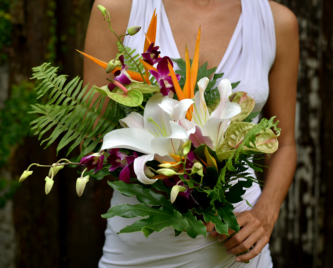 'Tropical Bohemian' bridesmaid's
