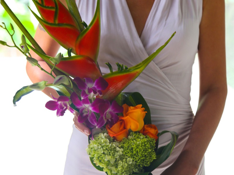tropical wedding flowers bali