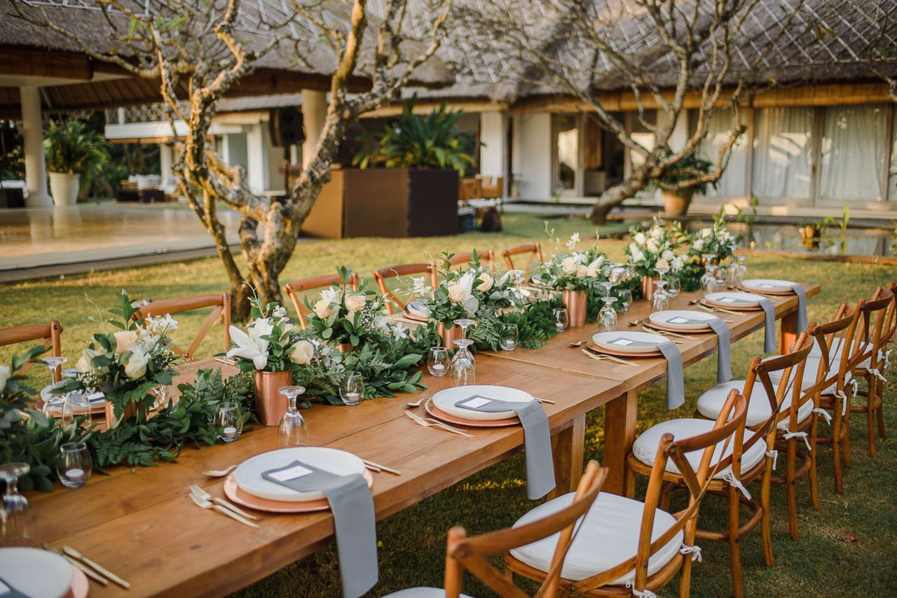 Wedding In Bali Peach Wedding Decoration