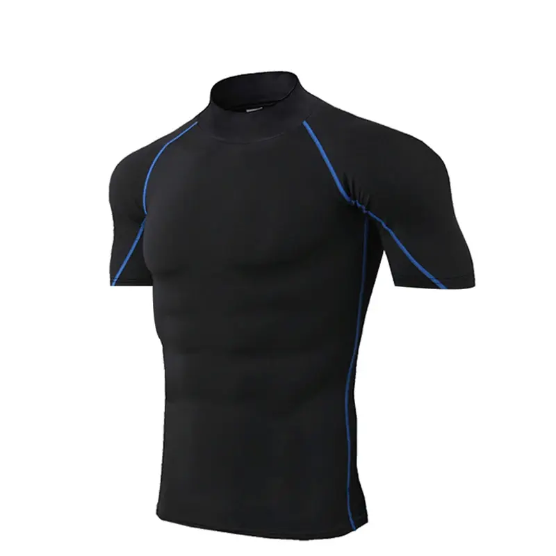 Thumbnail: Compression T-Shirt Men Bodybuilding Sportswear Short Sleeve Quick Dry Workout