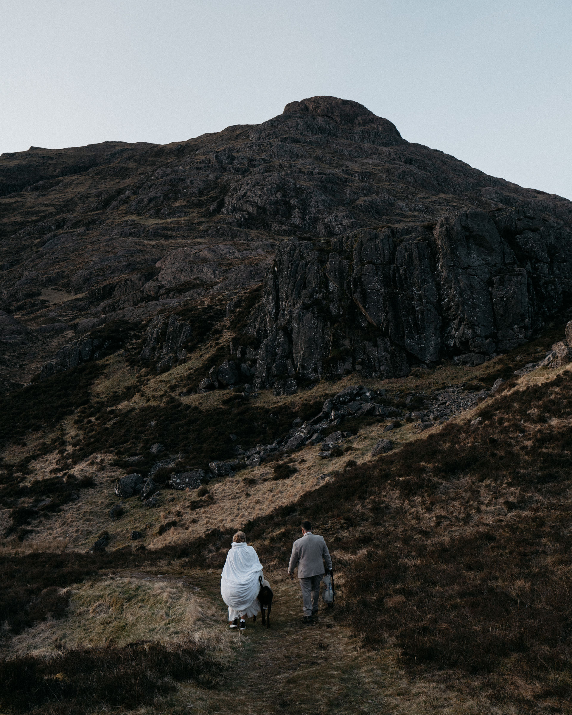 Laura and Gary exploring the Scottish Highlands after their ceremony