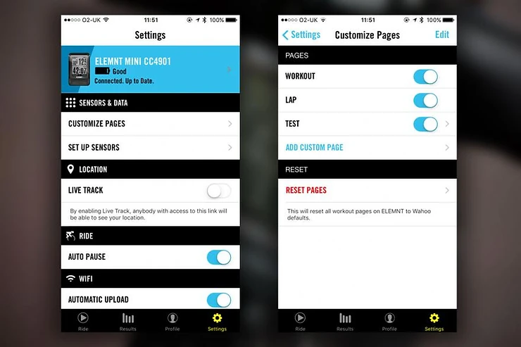 Wahoo Elemnt App