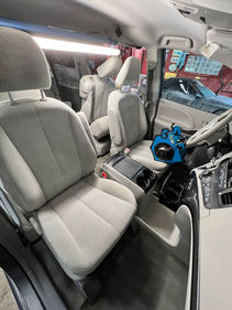 After Shots of an Interior Detail performed on a Toyota Mini Van. The Carpets and upholstery is cleaned and detailed.  