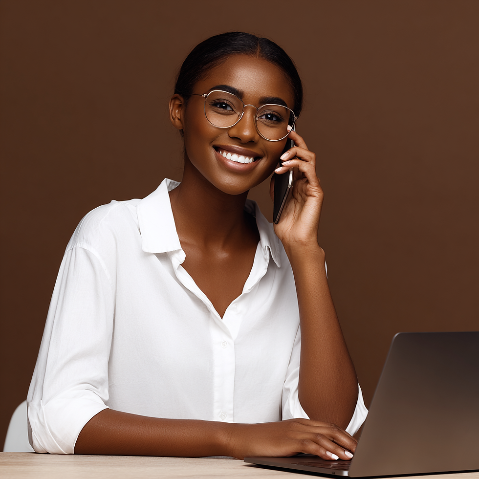 nelishabeatit_21755_a_smiling_darkskin_woman_answering_the_ph_06e955d3-d633-4741-8fb7-ce94