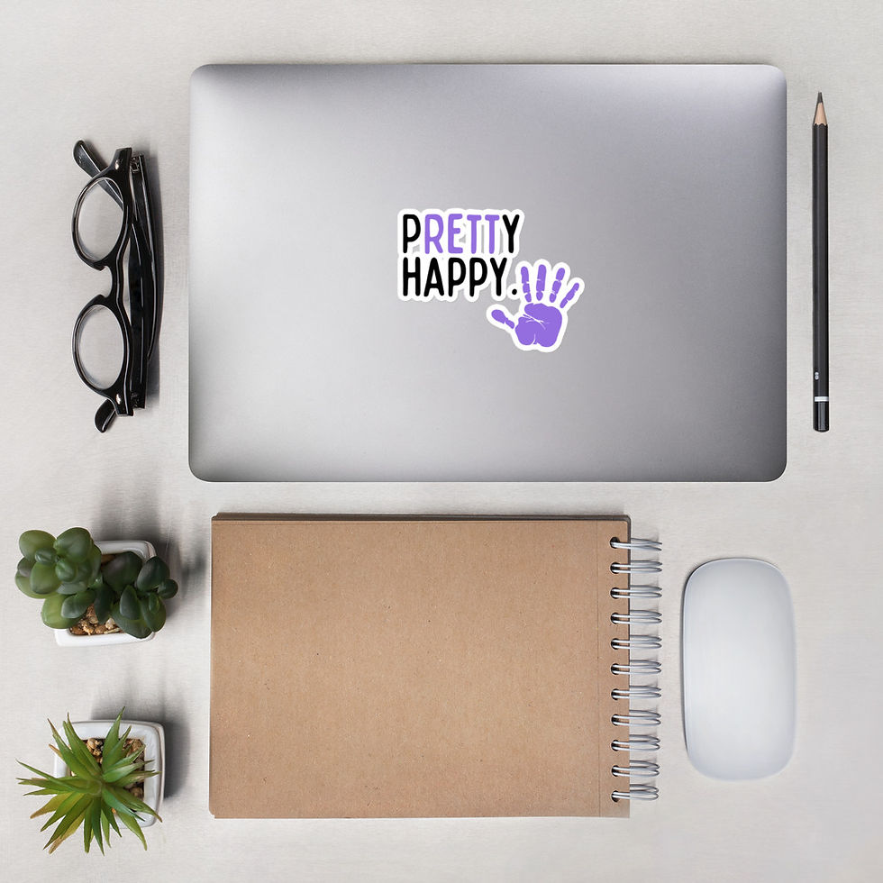 Miniatura: pRETTy happy. sticker (Vertical)