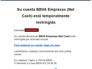 Campaña de Phishing - Banco BBVA