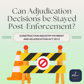 Can Adjudication Decisions be Stayed Post-Enforcement?