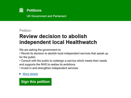 Call to protect the Independence of local voices in health and care