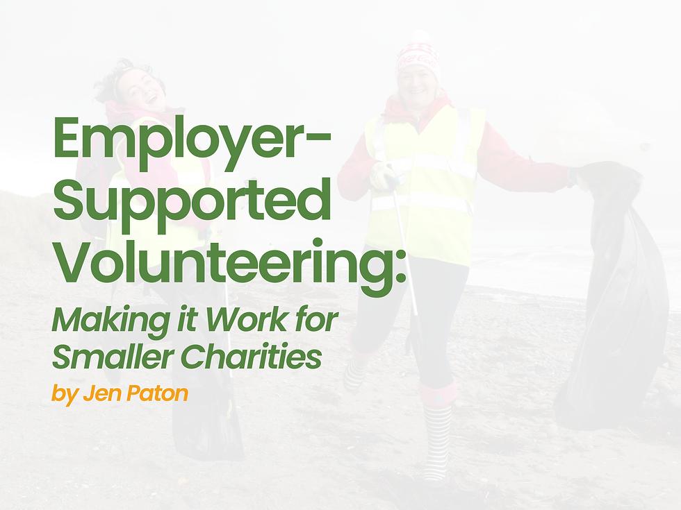 Employer-Supported Volunteering: Making it Work for Smaller Charities