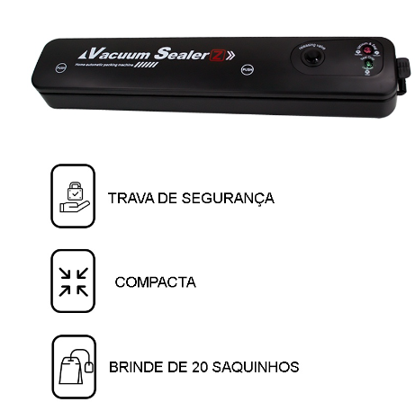 Miniatura: Máquina de Selar a Vácuo Alimentos — Conserve Frescos por Mais Tempo