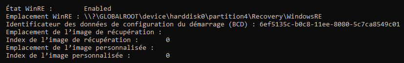 Résultat reagentc /info