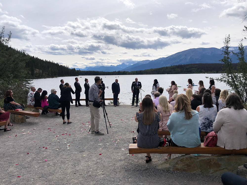 Pyramid Island wedding ceremony